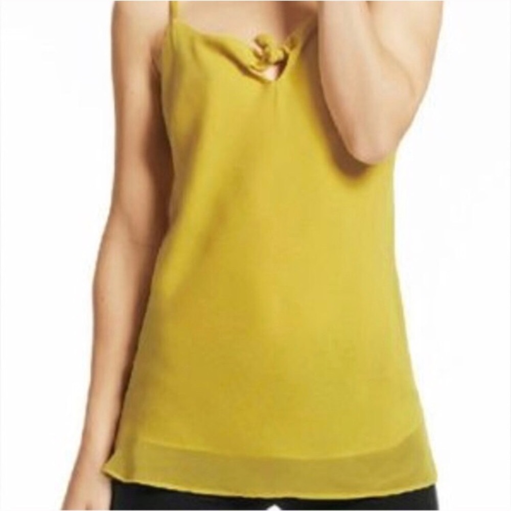 CAbi Womens Top M Yellow Spaghetti Strap Adjustabl